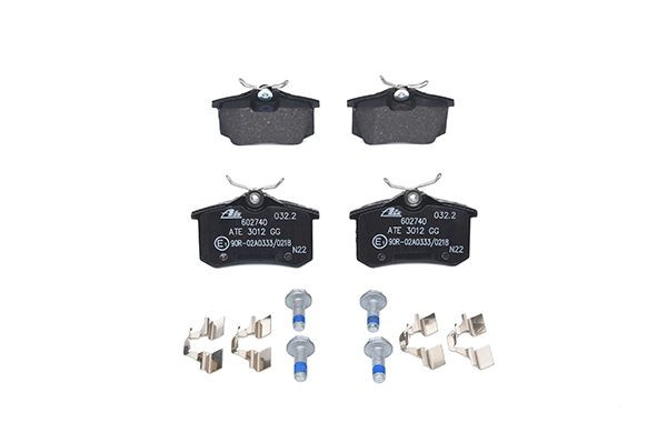 Stabdžių trinkelių rinkinys, diskinis stabdys ATE 13.0460-2740.2