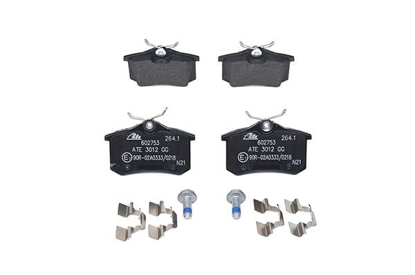 Stabdžių trinkelių rinkinys, diskinis stabdys ATE 13.0460-2753.2