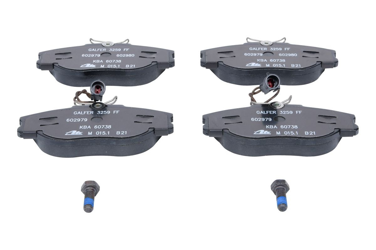Stabdžių trinkelių rinkinys, diskinis stabdys ATE 13.0460-2979.2