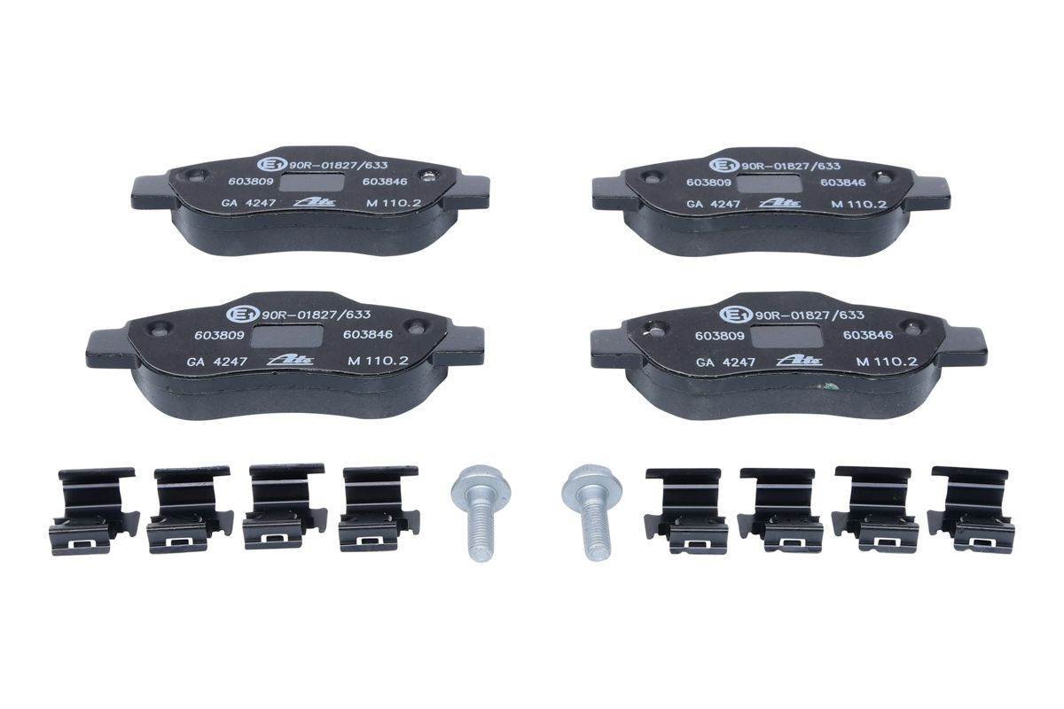 Stabdžių trinkelių rinkinys, diskinis stabdys ATE 13.0460-3809.2