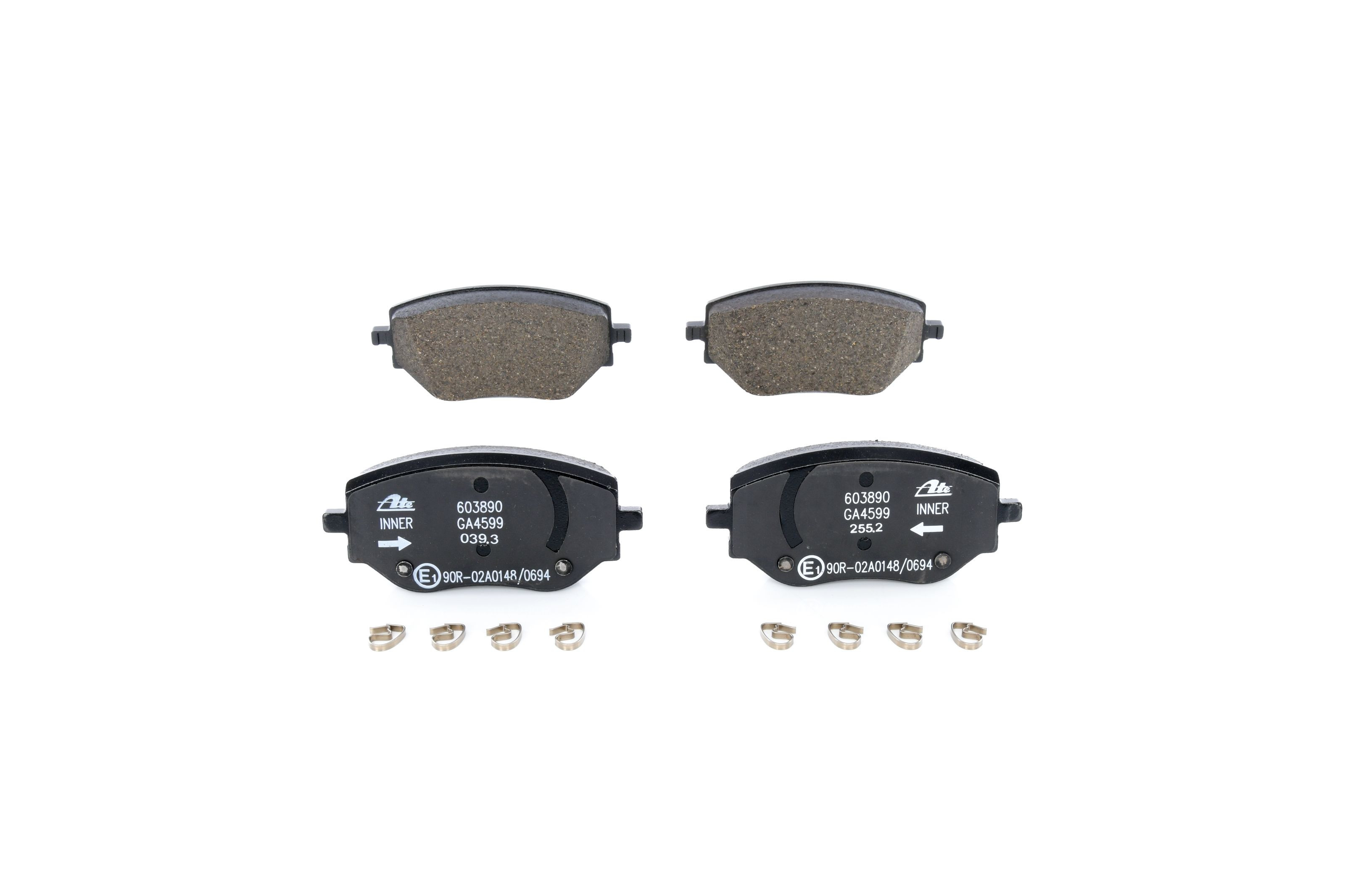 Stabdžių trinkelių rinkinys, diskinis stabdys ATE 13.0460-3890.2