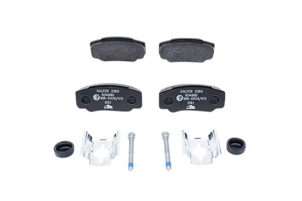 Stabdžių trinkelių rinkinys, diskinis stabdys ATE 13.0460-4980.2