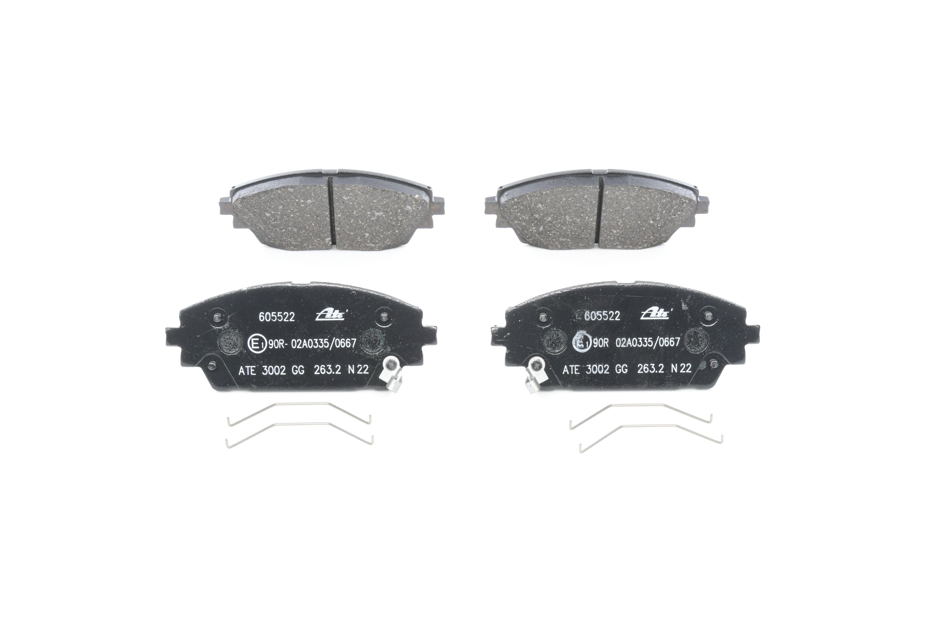 Stabdžių trinkelių rinkinys, diskinis stabdys ATE 13.0460-5522.2