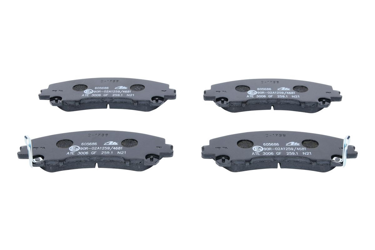 Stabdžių trinkelių rinkinys, diskinis stabdys ATE 13.0460-5686.2