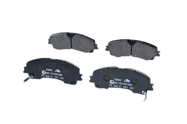 Stabdžių trinkelių rinkinys, diskinis stabdys ATE 13.0460-5686.2