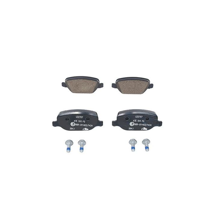 Stabdžių trinkelių rinkinys, diskinis stabdys ATE 13.0470-2707.2