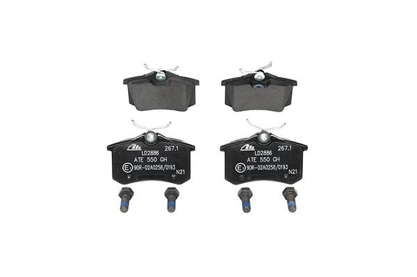 Stabdžių trinkelių rinkinys, diskinis stabdys ATE 13.0470-2886.2