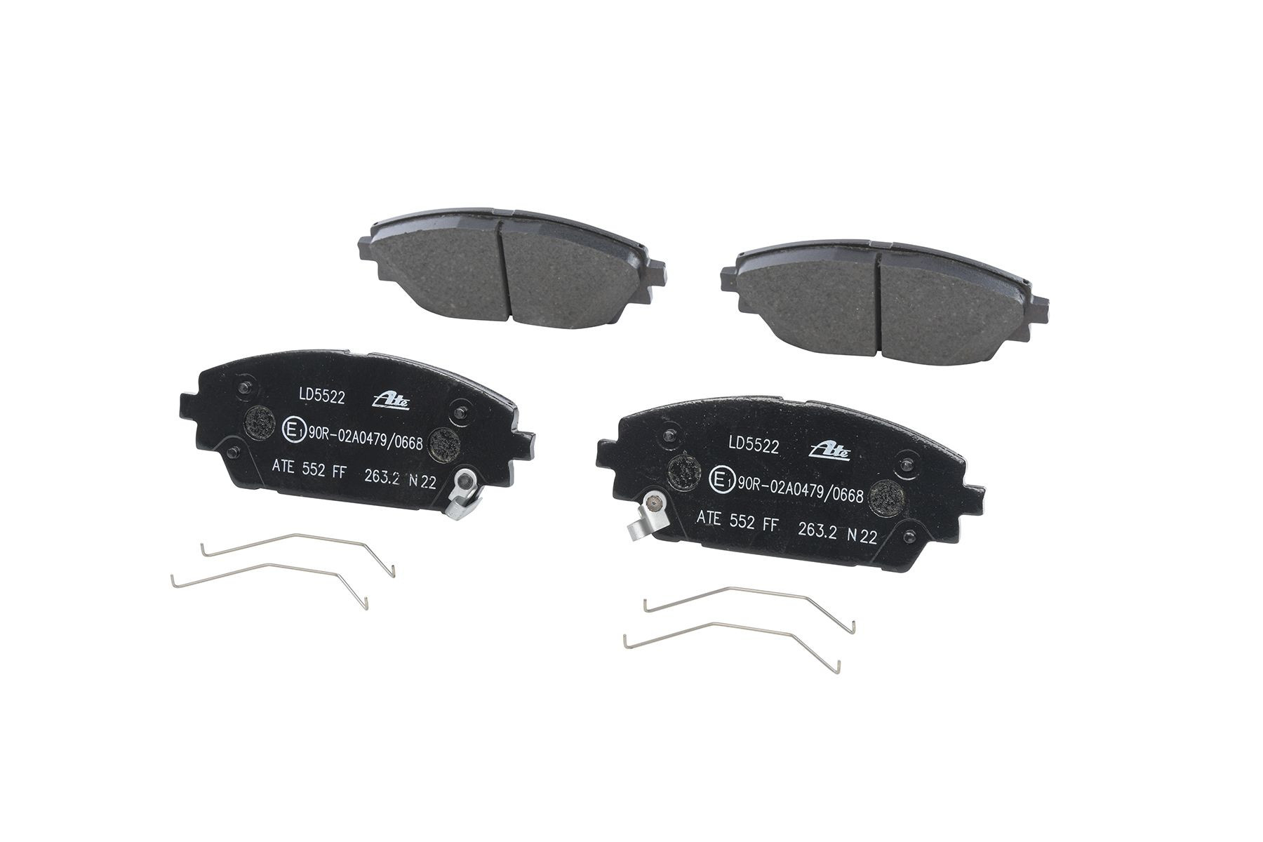 Stabdžių trinkelių rinkinys, diskinis stabdys ATE 13.0470-5522.2