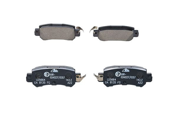 Stabdžių trinkelių rinkinys, diskinis stabdys ATE 13.0470-5664.2