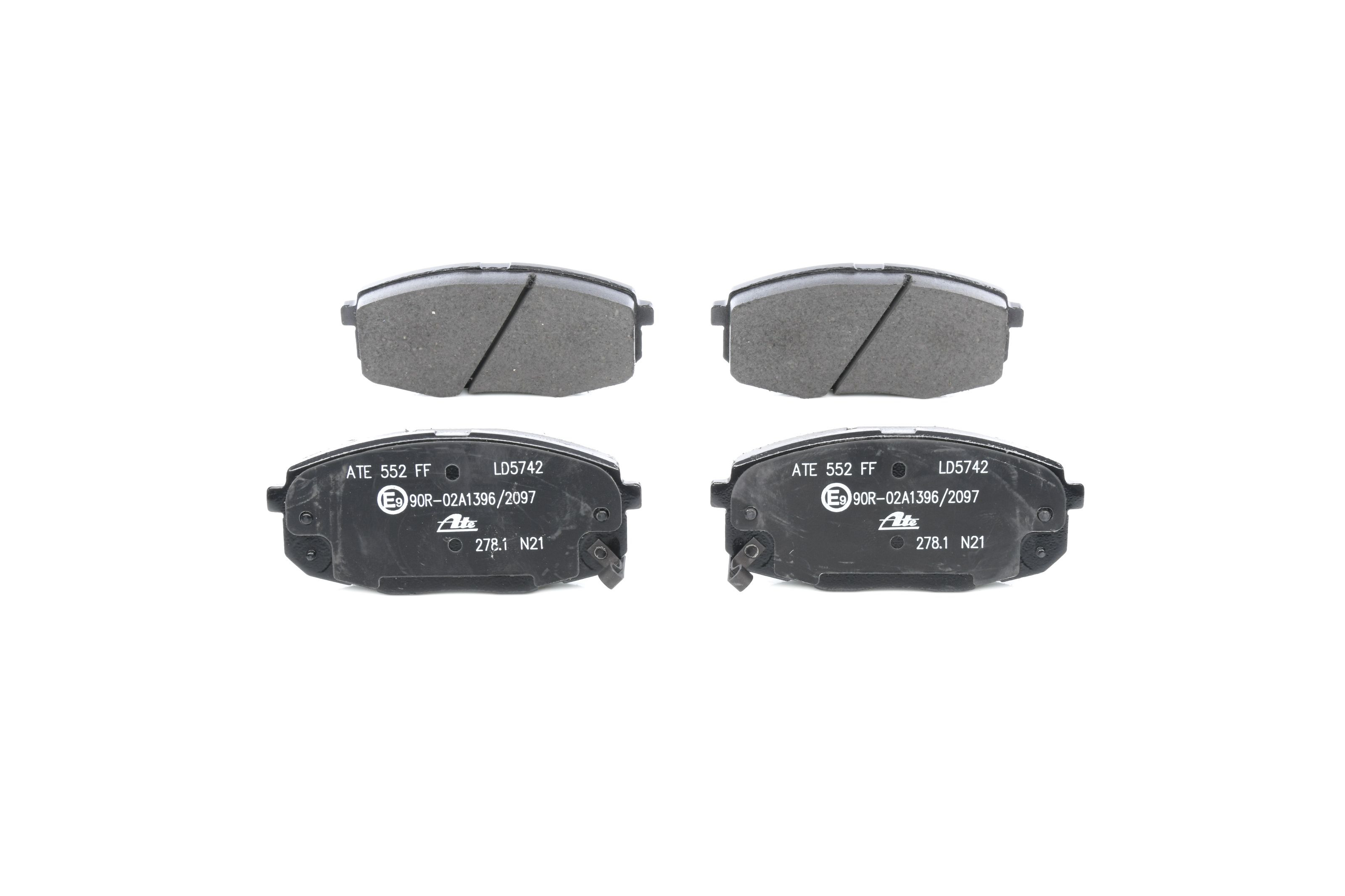 Stabdžių trinkelių rinkinys, diskinis stabdys ATE 13.0470-5742.2