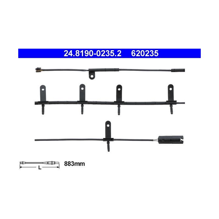 įspėjimo kontaktas, stabdžių trinkelių susidėvėjimas ATE 24.8190-0235.2
