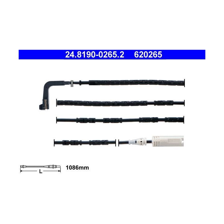 įspėjimo kontaktas, stabdžių trinkelių susidėvėjimas ATE 24.8190-0265.2