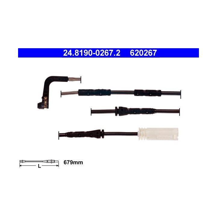 įspėjimo kontaktas, stabdžių trinkelių susidėvėjimas ATE 24.8190-0267.2