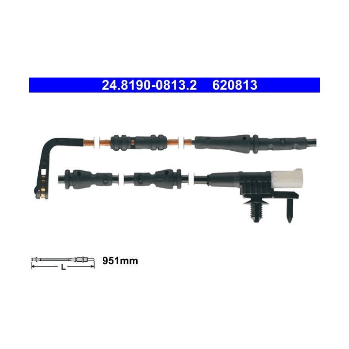 įspėjimo kontaktas, stabdžių trinkelių susidėvėjimas ATE 24.8190-0813.2
