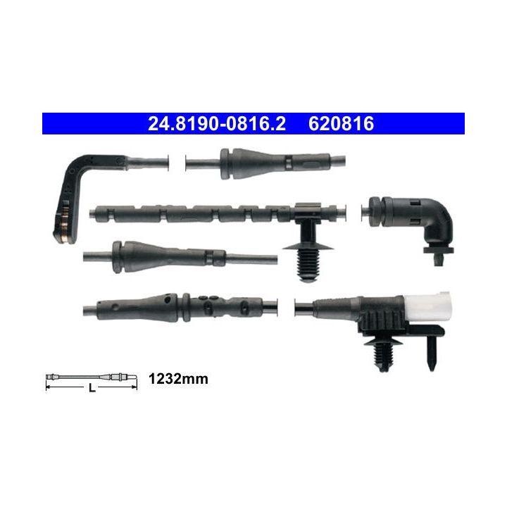 įspėjimo kontaktas, stabdžių trinkelių susidėvėjimas ATE 24.8190-0816.2