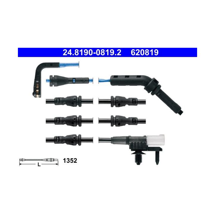 įspėjimo kontaktas, stabdžių trinkelių susidėvėjimas ATE 24.8190-0819.2
