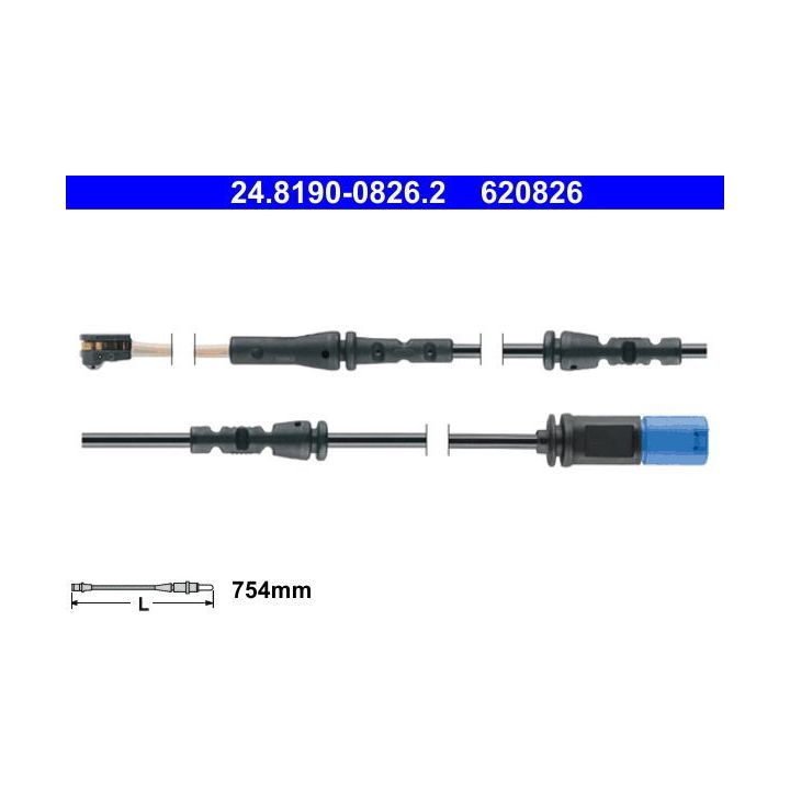 įspėjimo kontaktas, stabdžių trinkelių susidėvėjimas ATE 24.8190-0826.2