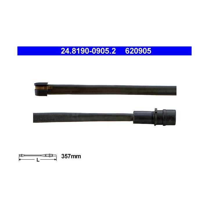 įspėjimo kontaktas, stabdžių trinkelių susidėvėjimas ATE 24.8190-0905.2