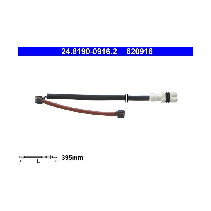 įspėjimo kontaktas, stabdžių trinkelių susidėvėjimas ATE 24.8190-0916.2