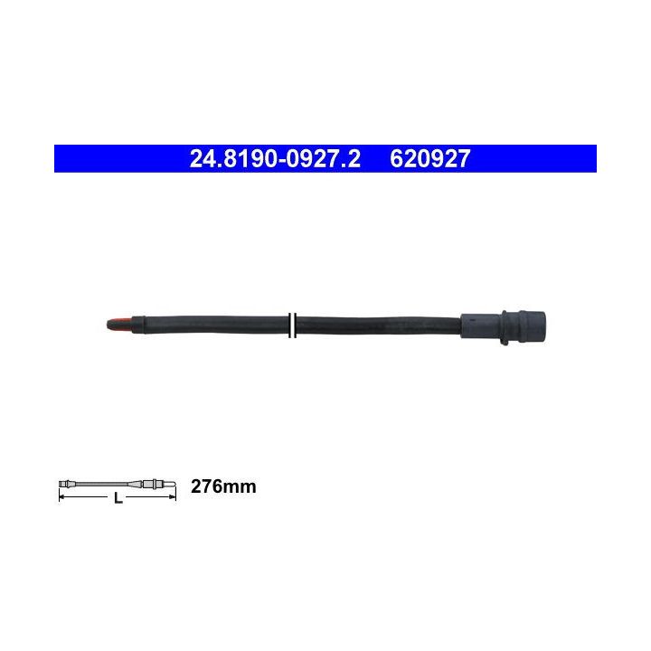 įspėjimo kontaktas, stabdžių trinkelių susidėvėjimas ATE 24.8190-0927.2