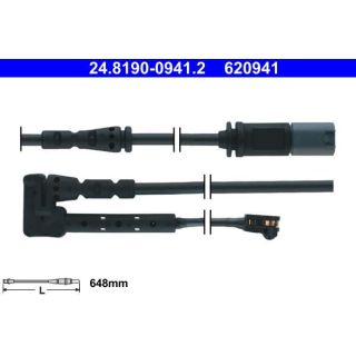 įspėjimo kontaktas, stabdžių trinkelių susidėvėjimas ATE 24.8190-0941.2