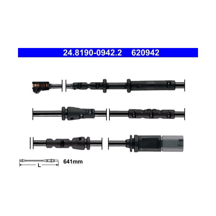 įspėjimo kontaktas, stabdžių trinkelių susidėvėjimas ATE 24.8190-0942.2