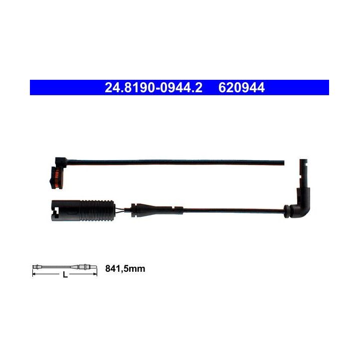 įspėjimo kontaktas, stabdžių trinkelių susidėvėjimas ATE 24.8190-0944.2