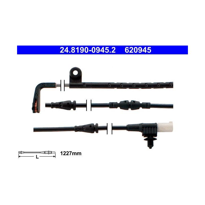 įspėjimo kontaktas, stabdžių trinkelių susidėvėjimas ATE 24.8190-0945.2