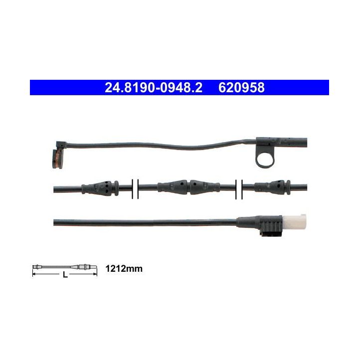 įspėjimo kontaktas, stabdžių trinkelių susidėvėjimas ATE 24.8190-0948.2