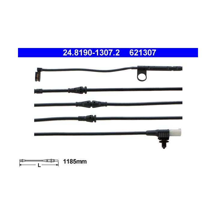 įspėjimo kontaktas, stabdžių trinkelių susidėvėjimas ATE 24.8190-1307.2