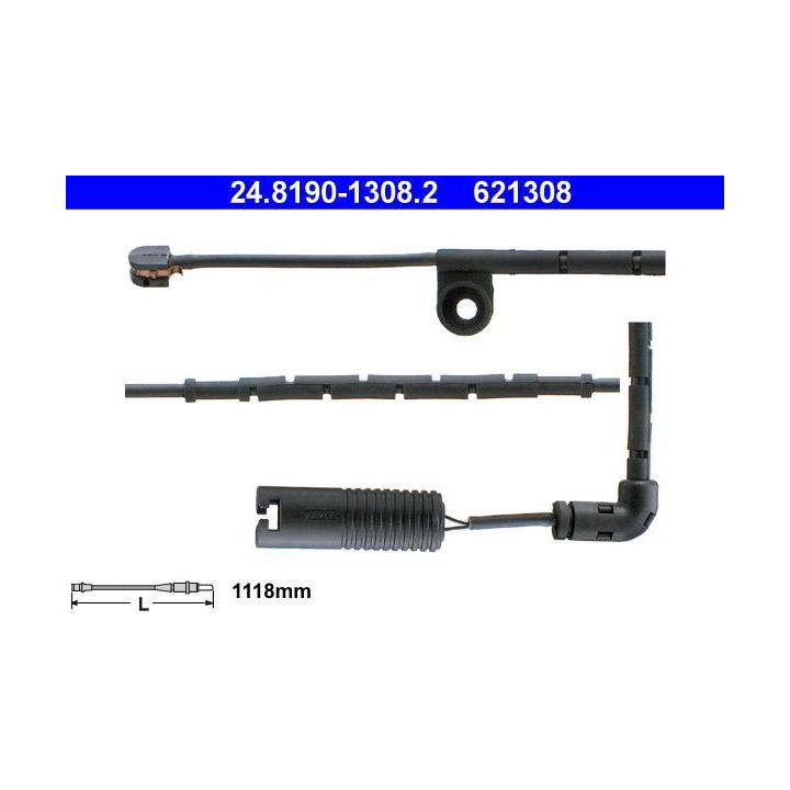 įspėjimo kontaktas, stabdžių trinkelių susidėvėjimas ATE 24.8190-1308.2