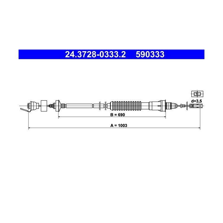 Sankabos trosas ATE 24.3728-0333.2