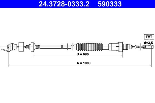 Sankabos trosas ATE 24.3728-0333.2