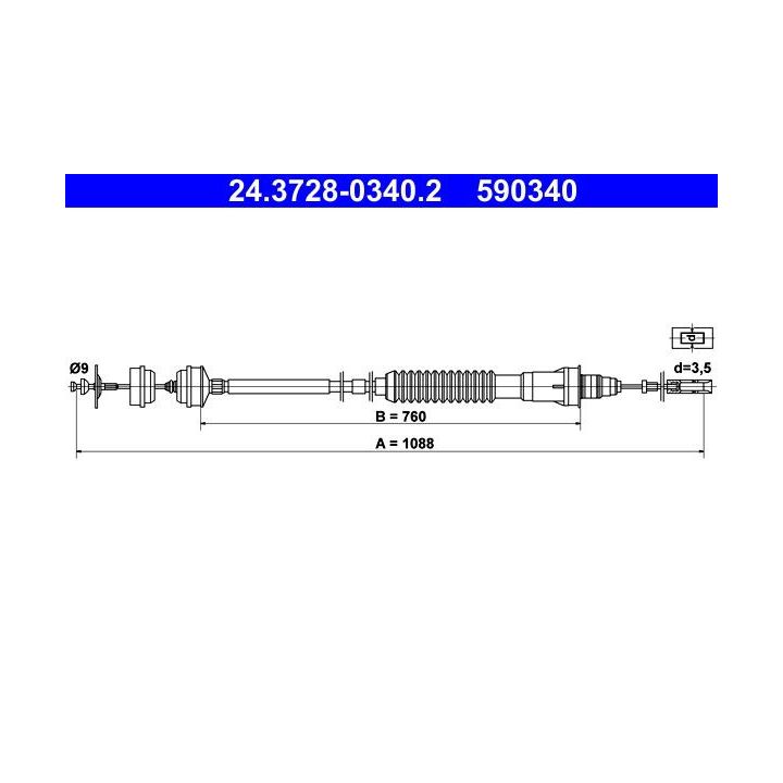 Sankabos trosas ATE 24.3728-0340.2