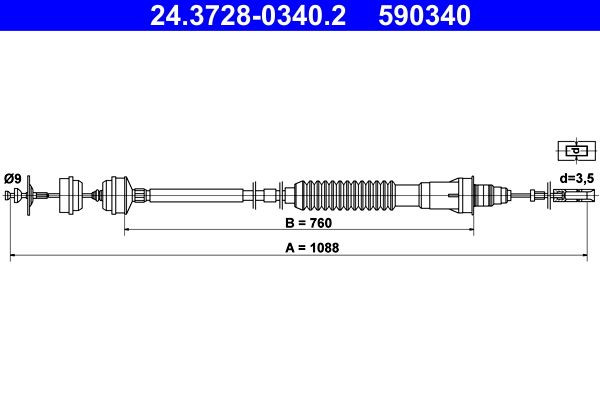 Sankabos trosas ATE 24.3728-0340.2
