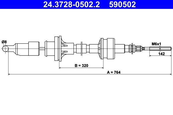 Sankabos trosas ATE 24.3728-0502.2