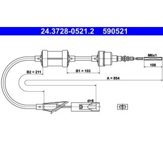 Sankabos trosas ATE 24.3728-0521.2