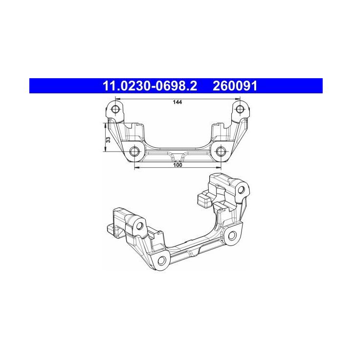 Laikiklis, stabdžių apkaba ATE 11.0230-0698.2