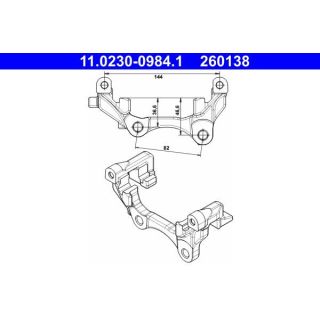 Laikiklis, stabdžių apkaba ATE 11.0230-0984.1