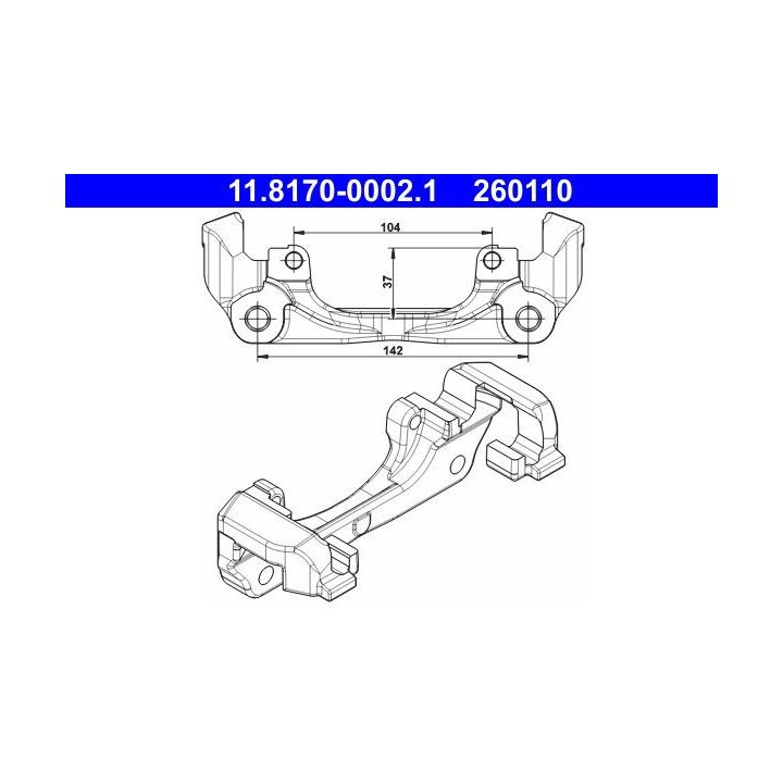 Laikiklis, stabdžių apkaba ATE 11.8170-0002.1