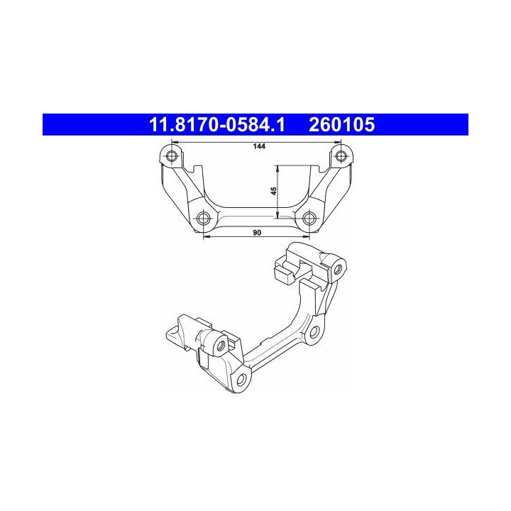 Laikiklis, stabdžių apkaba ATE 11.8170-0584.1