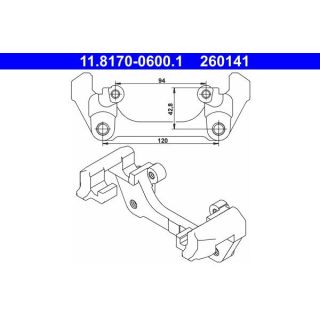 Laikiklis, stabdžių apkaba ATE 11.8170-0600.1