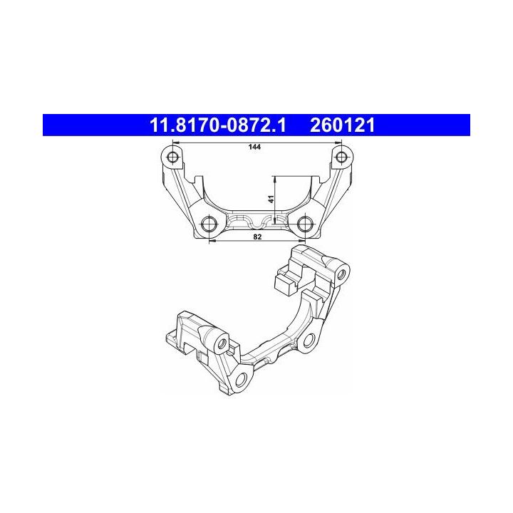 Laikiklis, stabdžių apkaba ATE 11.8170-0872.1