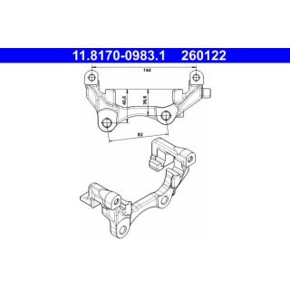 Laikiklis, stabdžių apkaba ATE 11.8170-0983.1