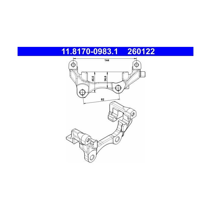 Laikiklis, stabdžių apkaba ATE 11.8170-0983.1