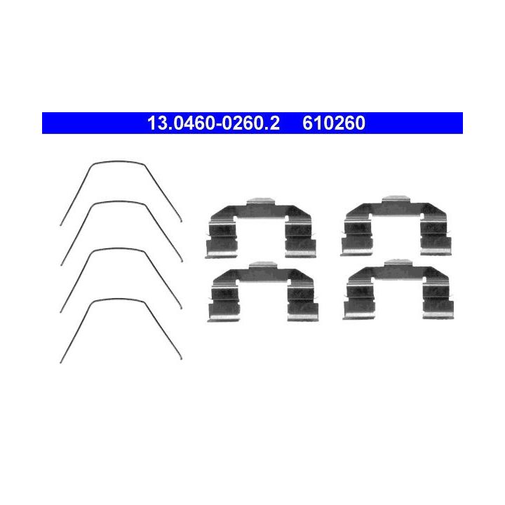 Priedų komplektas, diskinių stabdžių trinkelės ATE 13.0460-0260.2