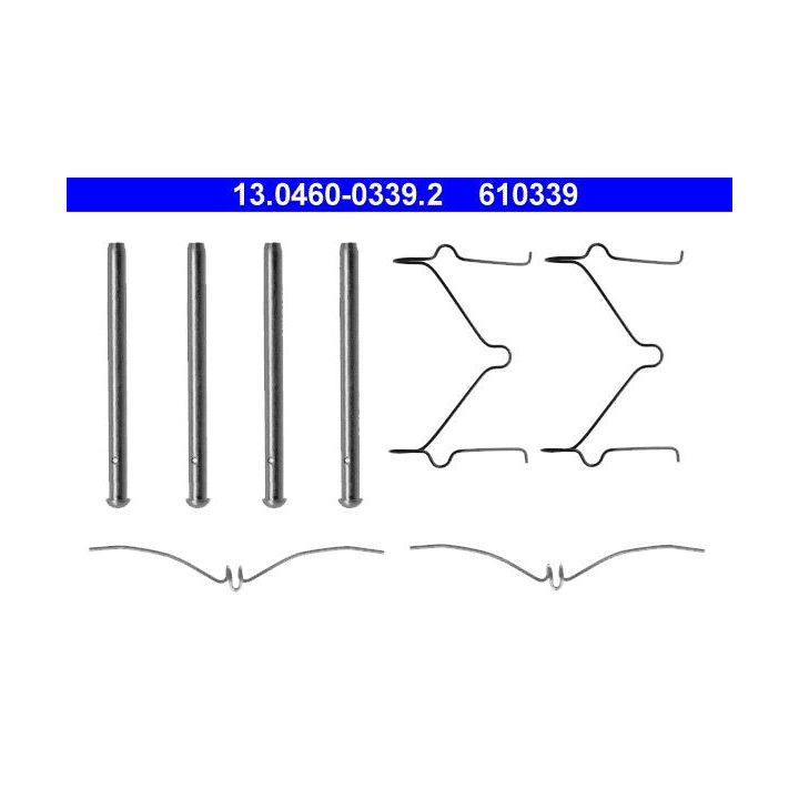 Priedų komplektas, diskinių stabdžių trinkelės ATE 13.0460-0339.2