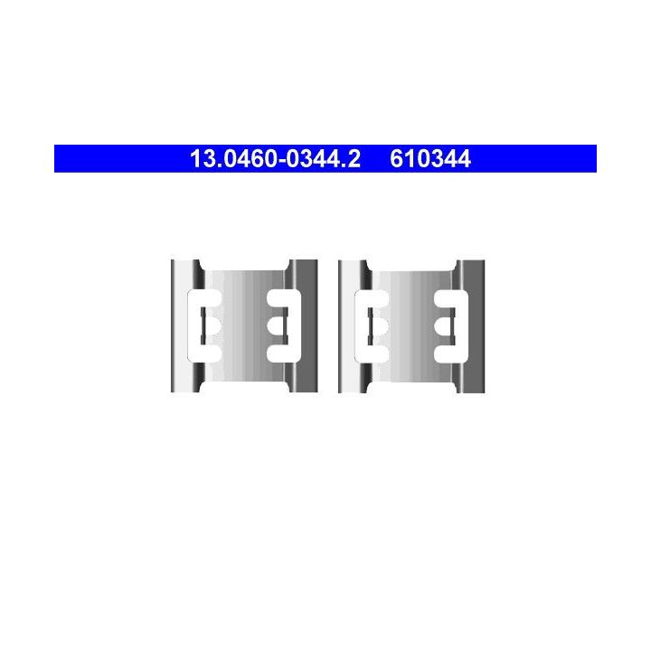 Priedų komplektas, diskinių stabdžių trinkelės ATE 13.0460-0344.2