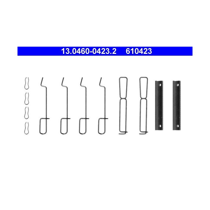 Priedų komplektas, diskinių stabdžių trinkelės ATE 13.0460-0423.2