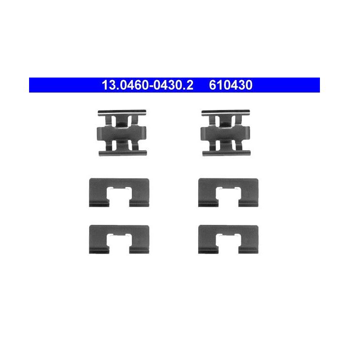 Priedų komplektas, diskinių stabdžių trinkelės ATE 13.0460-0430.2